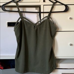 Olive green tank top